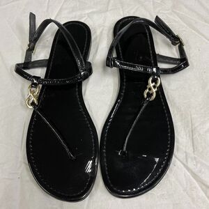Cole Haan Black Patent Leather Sandals